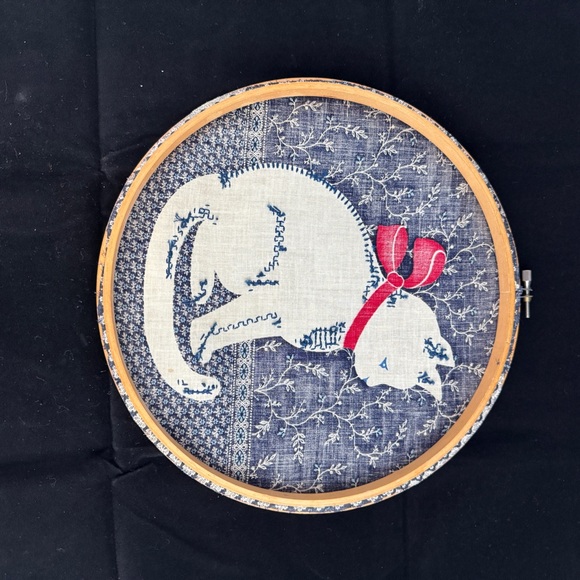 Cat themed cross stitch 10 inch - Vintage - Picture 2 of 4